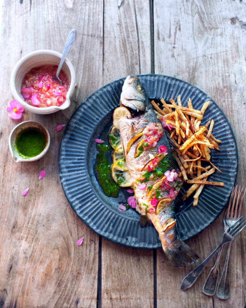 Blütenrezept: Seebarsch mit Zitronen-Begonien-Dressing | Toll was ...