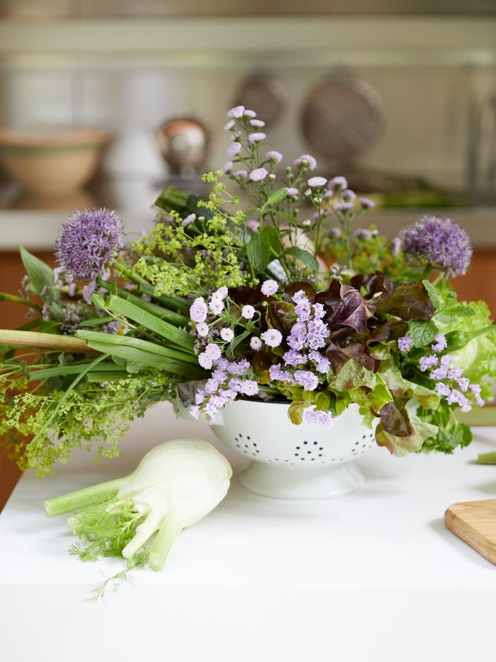 boeket groenten eetbare bloemen | mooiwatbloemendoen