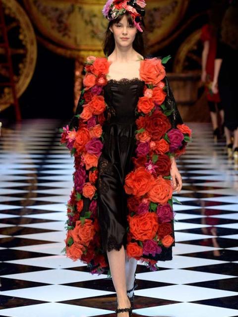 Blumenmode bei Dolce Gabana auf der NYFW - Tollwasblumenmachen.de